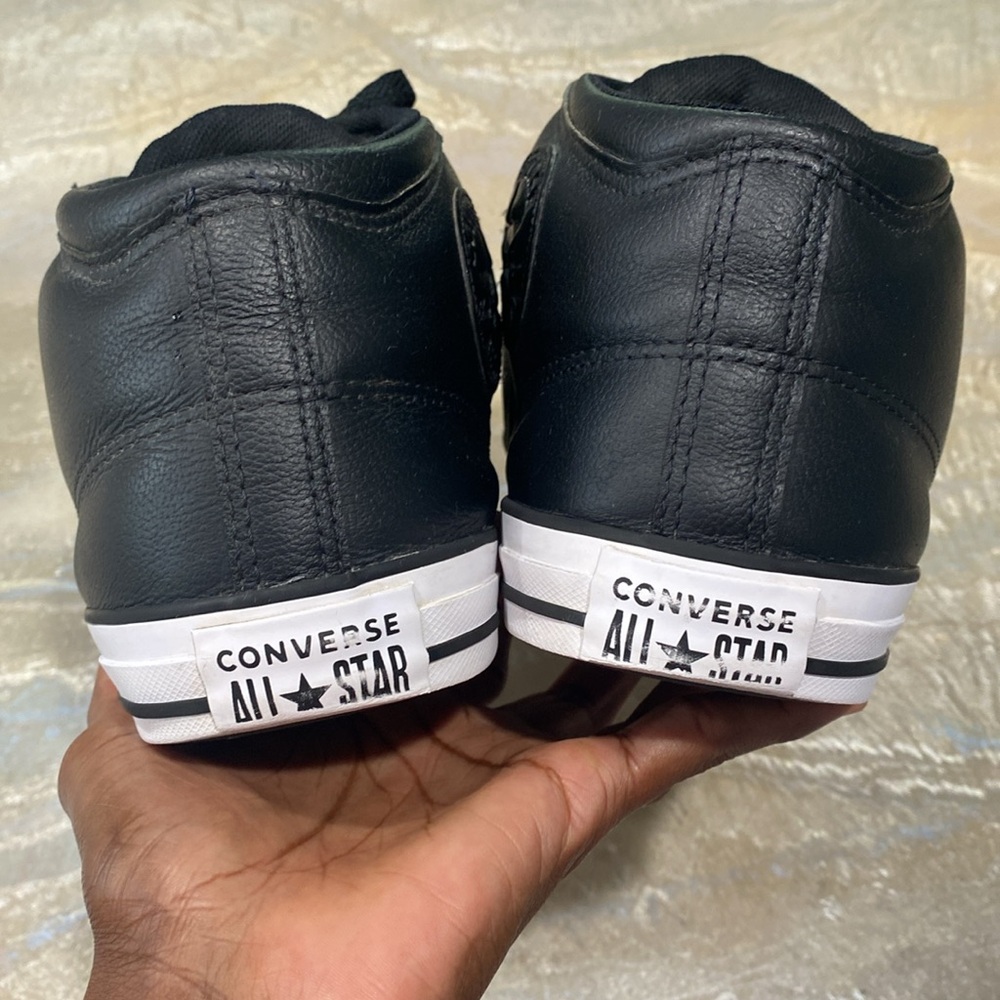 Converse CT All Star Leather Hi Black Sneakers Shoes Men’s 11 / Women’s 13 - Picture 6 of 9